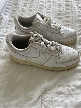Nike White Leather Low-Top Sneakers